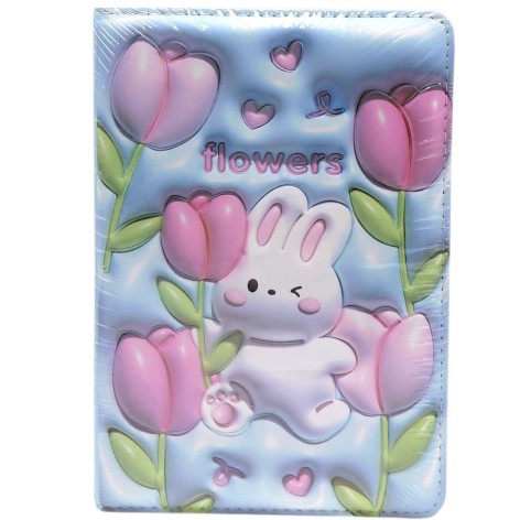 Блокнот 3D.Кролик, ФОРМАТ А5 (ГОЛУБОЙ)