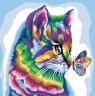 Картина за номерами "Райдужний котик" (укр)