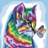 Картина за номерами "Райдужний котик" (укр)