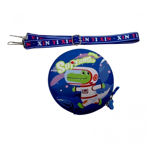 Сумочка круглая "Герой" 13 см (космонавт, синий)