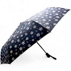 Зонтик складной, диаметр купола - 85 см (темно синяя)