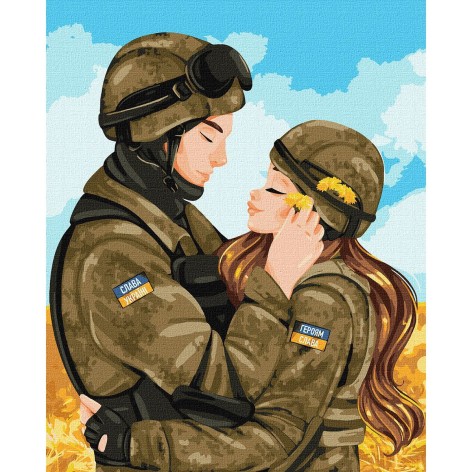 Набір для розпису по номерах. "Кохання переможе" 40х50см