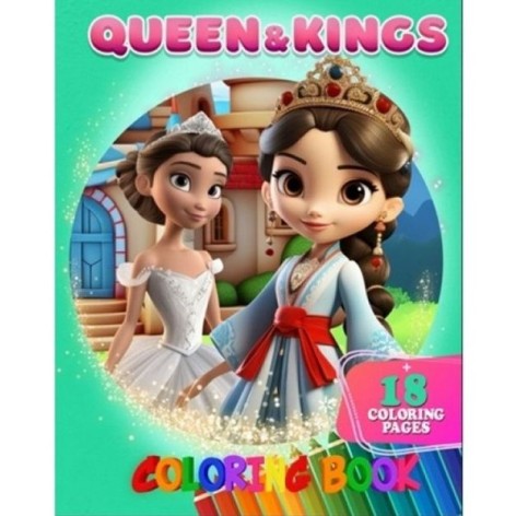 Розмальовка "Queen&Kings" 18 малюнків