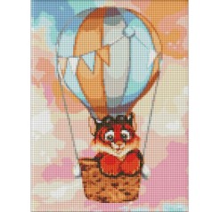 Алмазная мозаика "Полосатый путешественник" 40х40 см