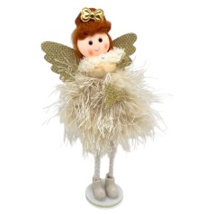 Іграшка декор новорічна лялька (БЕЖЕВА)