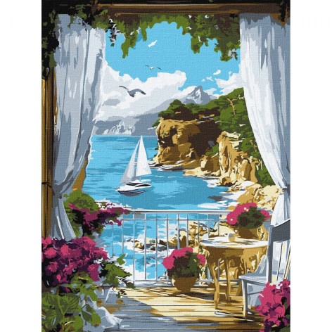 Картина по номерам "Солнечная гавань" 30х40 см