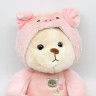 Мягкая игрушка "Мишка в костюмчике", розовый