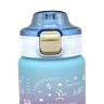 Бутылка для воды 800 мл, трубочка, в пакете (фиолетовый)