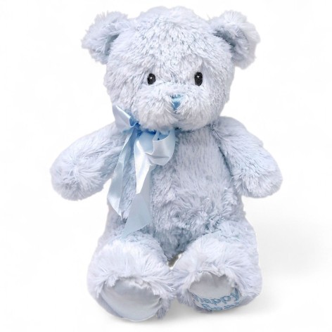 МЯГКАЯ ИГРУШКА "СЧАСТЛИВЫЙ МИШКА" 30 СМ (ГОЛУБОЙ)