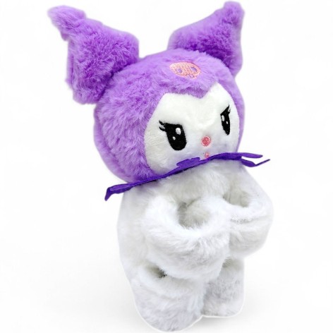 Мягкая игрушка на руку Аниме "KUROMI" 18 см (ФИОЛЕТОВАЯ)