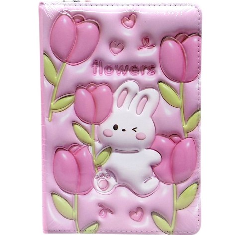 Блокнот 3D.Кролик, ФОРМАТ А5 (РОЗОВЫЙ)