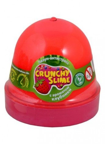 Лізун-антистрес "Crunchy Slime: Полуниця" 120 г