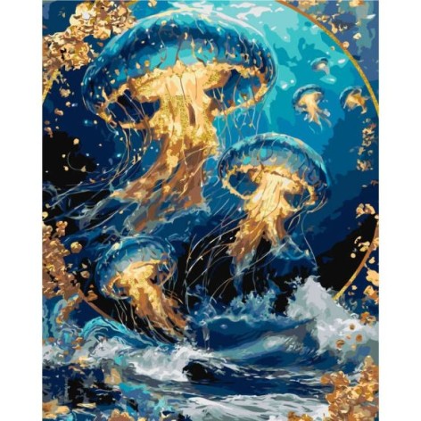 Картина по номерам с красками металлик 