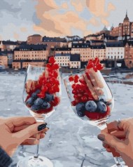 Картина по номерам "Два бокала"