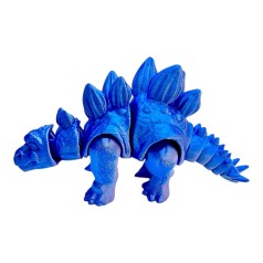 Игрушка подвижная 3D Динозавр 18 см, Стегозавр (ГОЛУБОЙ ГРАДИЕНТ)