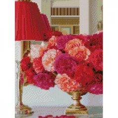 Алмазная мозаика "Цветы возле торшера"