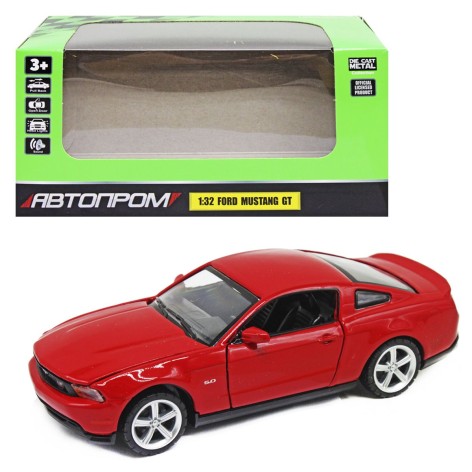 Машинка металлическая "АВТОПРОМ: Ford Mustang GT", красный