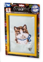 Вышивка крестиком на канве "Cross Stitch: Кошка"