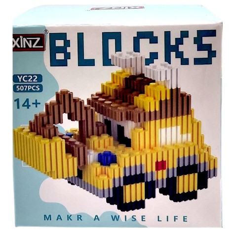 Конструктор детский 3D фигурка "Бульдозер" 507 деталей 14+