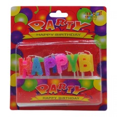 Свечи для торта "Happy Birthday - блискітки"