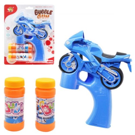 Пістолет з мильними бульбашками "Мотоцикл", блакитний