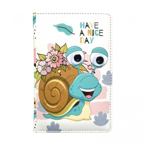 Блокнот,Кожзам,А6, 64листы (Улитка)