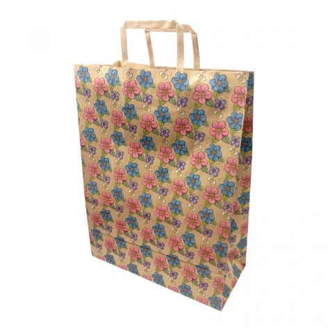 Пакет бумажный с ручками бурый 32х15х42см.