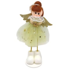 Іграшка декор новорічна ЛЯЛЬКА (ЗОЛОТИСТА)