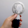 Вентилятор аккумулятор: 3.7 V, USB, легкий корпус, низкий шум, подставка, (синий)