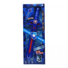 Меч с подсветкой и звуком, 35 см (синий)