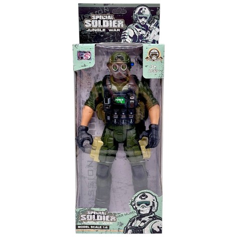 Игровая фигурка "Солдат. JUNGLE WAR", 28 см, ЗЕЛЕНЫЙ (ВИД 4)