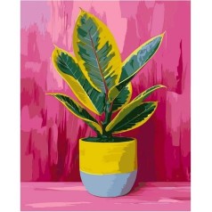 Картина по номерам "Яркий фикус" 40х50 см
