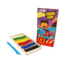 Пластилин восковый "Travel Kids", 6 цветов