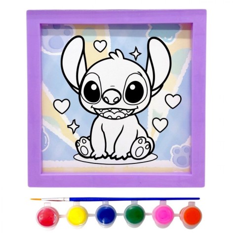 Раскраска с красками "Стич / Stitch" в рамке 20 см (Фиолетовый)
