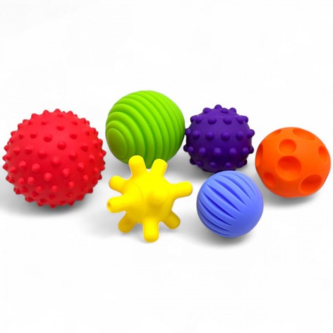 Набір тактильних м'ячиків (6 штук у комплекті)