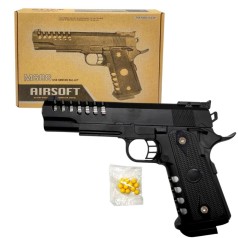 Пистолет с металлическими деталями (коробка 26*18*4,5 см)