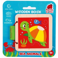 Деревянная игрушка "Деревянная книга. Морские животные"