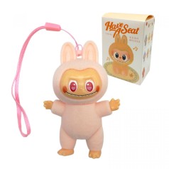 Вельветовая игрушка кукла LABUBU движущая голова ручки ножки в коробке 16 см