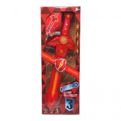 Меч с подсветкой и звуком, 35 см (красный)