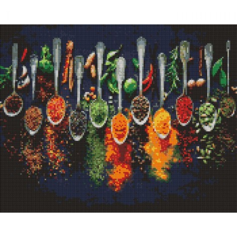 Алмазная мозаика "Пряности мира" 40х50 см