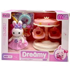 Игровой набор с флоксовой фигуркой "Зайка с каруселью"