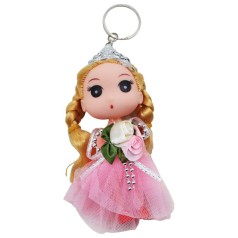 Кукла-брелок "Принцесса", розовая (11 см)