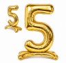 Шарик фольгированный цифра "5" напольный 80 см (золотистый)