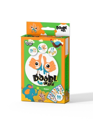 Настільна гра "Doobl image mini: Animals" (укр)