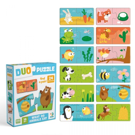 Пазл ДУО «Кто что ест»