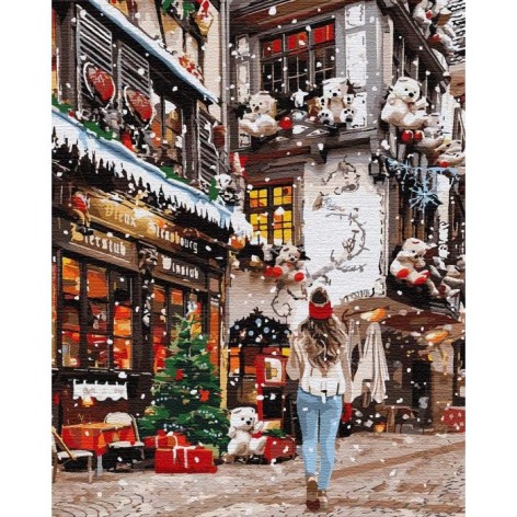 Картина за номерами "Гуляючи новорічними вуличками" ?????