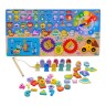 Доска логическая 53482 "WToys", математический+фруктовый сортер, шестерни, спинер, часы, пальчиковый лабиринт, магнитная рыбалка, в коробке