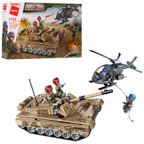 Пластиковый конструктор "Combat zones. Air raid heavy armored tank", 712 дет