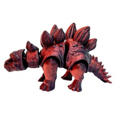 Игрушка подвижная 3D Динозавр 18 см, Стегозавр (Коричневый)