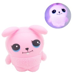 Игрушка-антистресс "Зайчик-светяшка", розовый